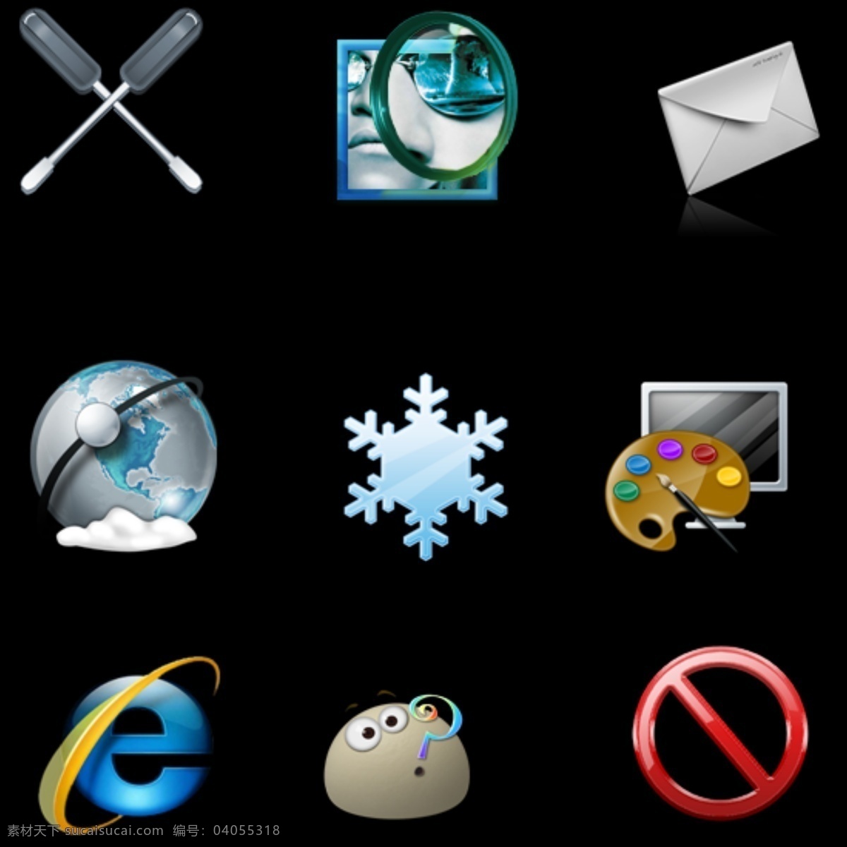 经典 拟 物 图标 扁平化 画板 禁止 浏览器 螺丝刀 邮件 拟物 网页素材 网页模板