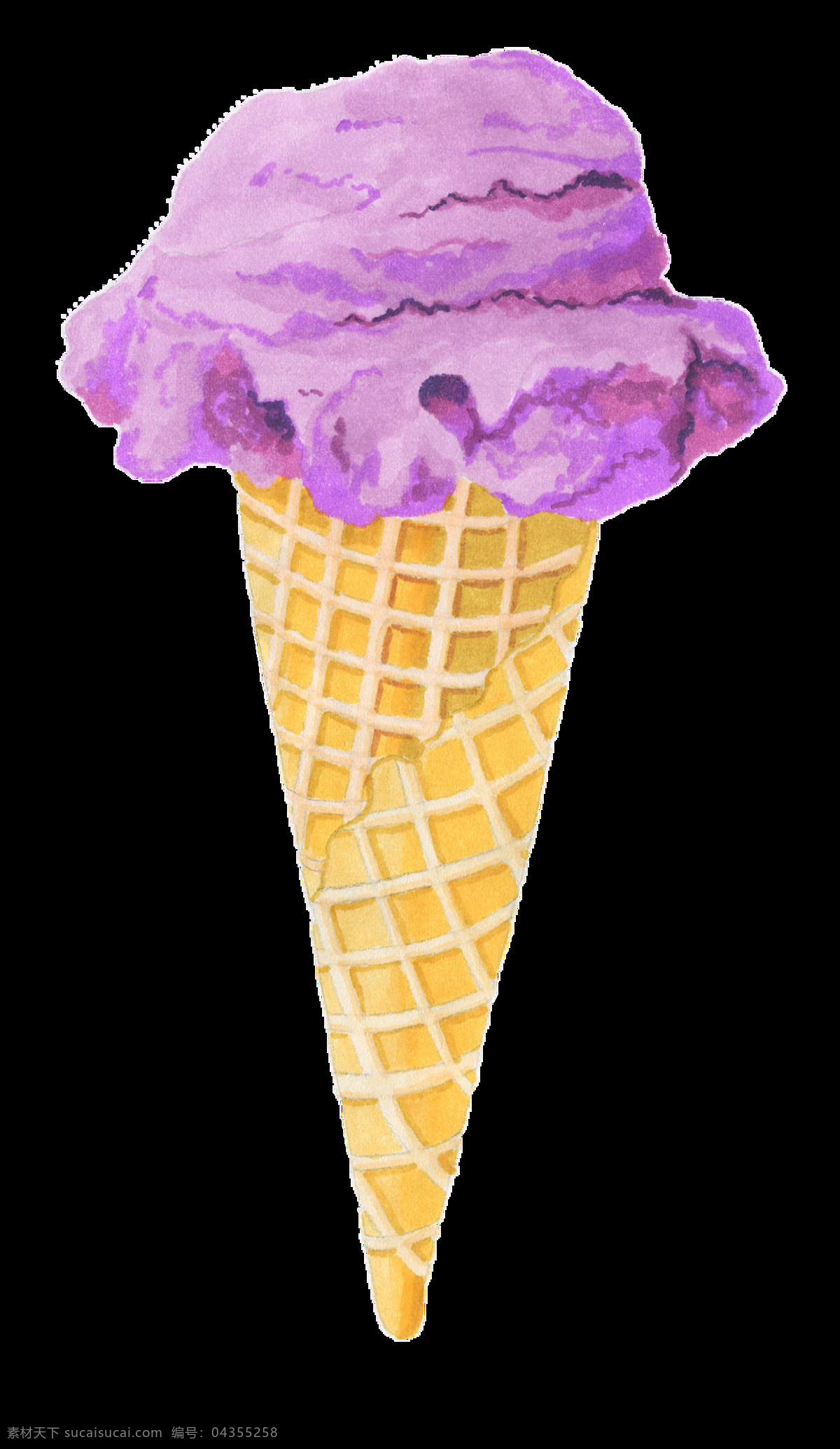 紫云 圆筒 卡通 透明 雪糕 紫色 透明素材 免扣素材 装饰图案