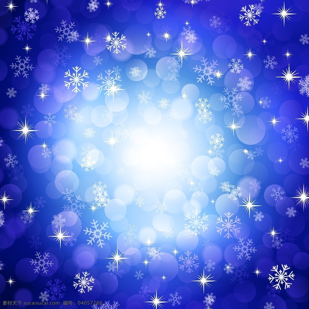 圣诞节 星光 背景 梦幻 蓝色背景 雪花