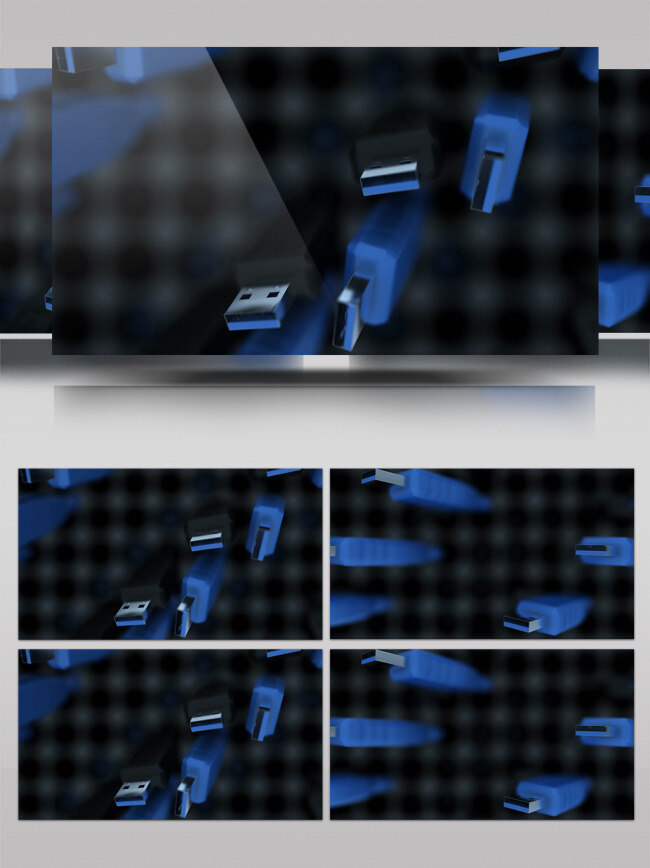 蓝色 经典 几何 多边形 变换 视频 高清视频素材 视频素材 动态视频素材 色彩