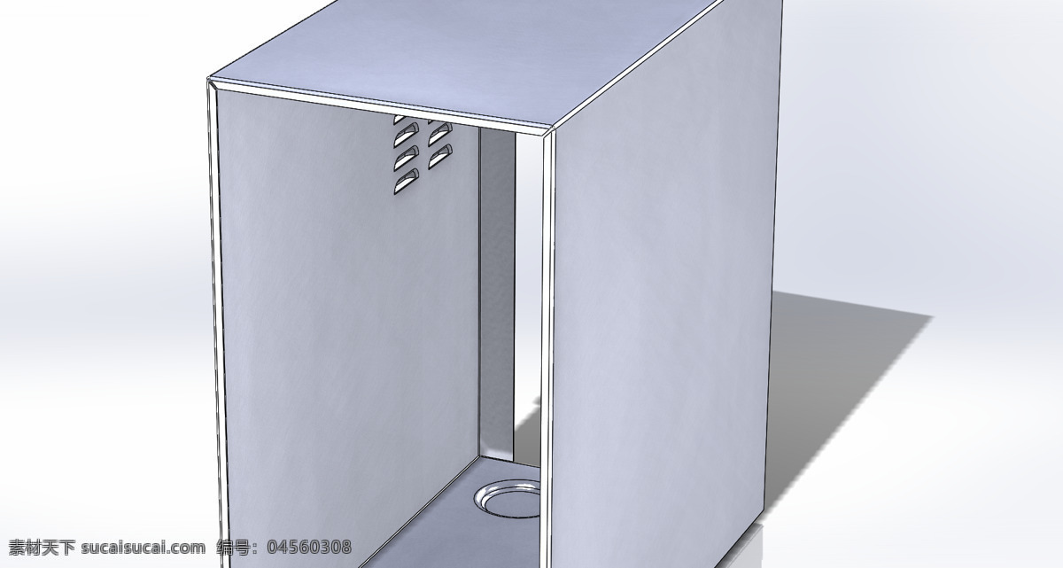 钣金 机箱 案例 金属 纸张 pc 3d模型素材 电器模型