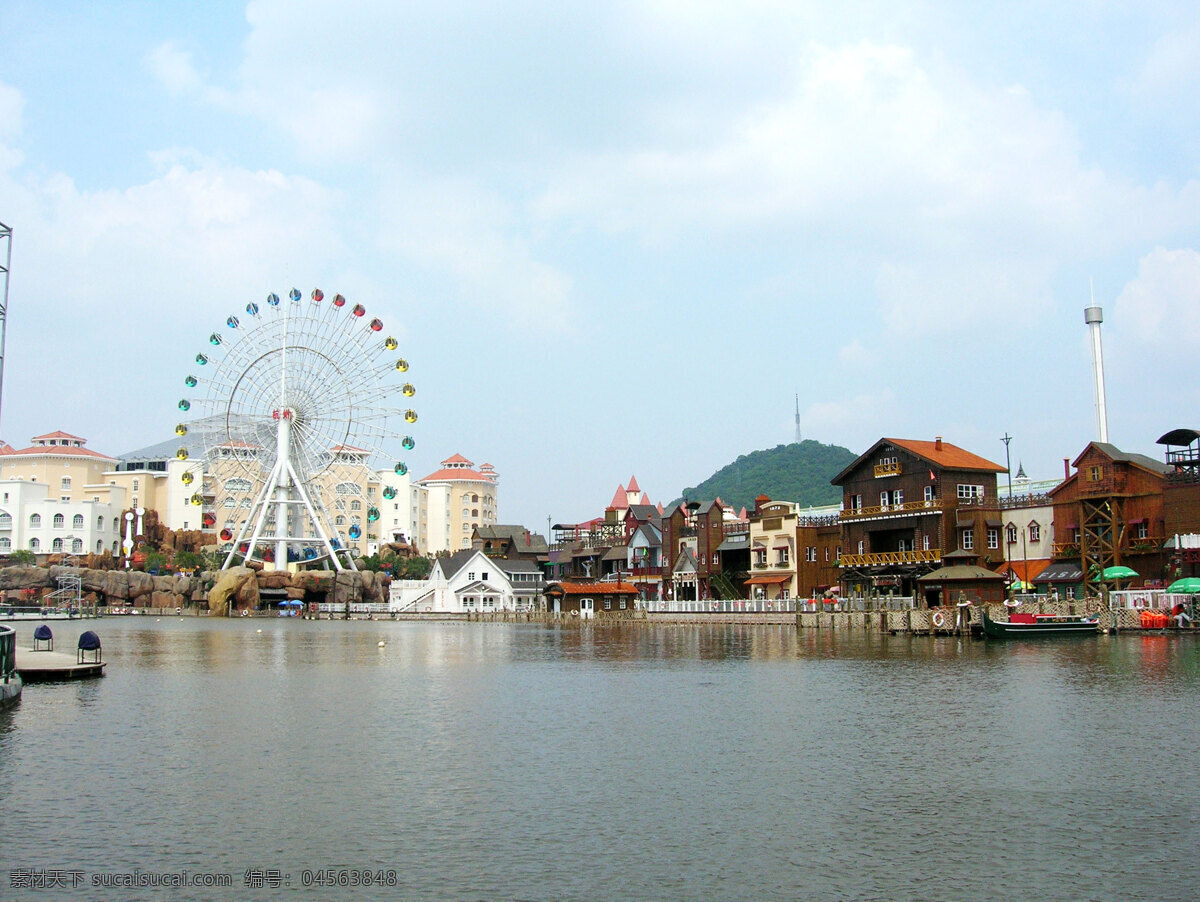 碧水 别墅 倒影 房屋 风景 风景图片 江水 街景 小镇 小镇风景 圩镇 水波 树木 楼房 游乐场 游艇 山 天空 环境优美 自然风景 旅游摄影 生活 旅游餐饮