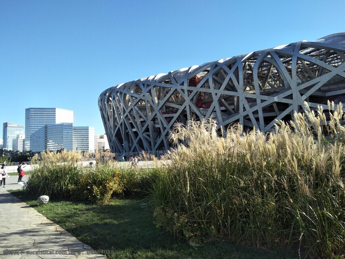 北京鸟巢 城市 蓝天 北京 建筑 公园 旅游摄影 国内旅游