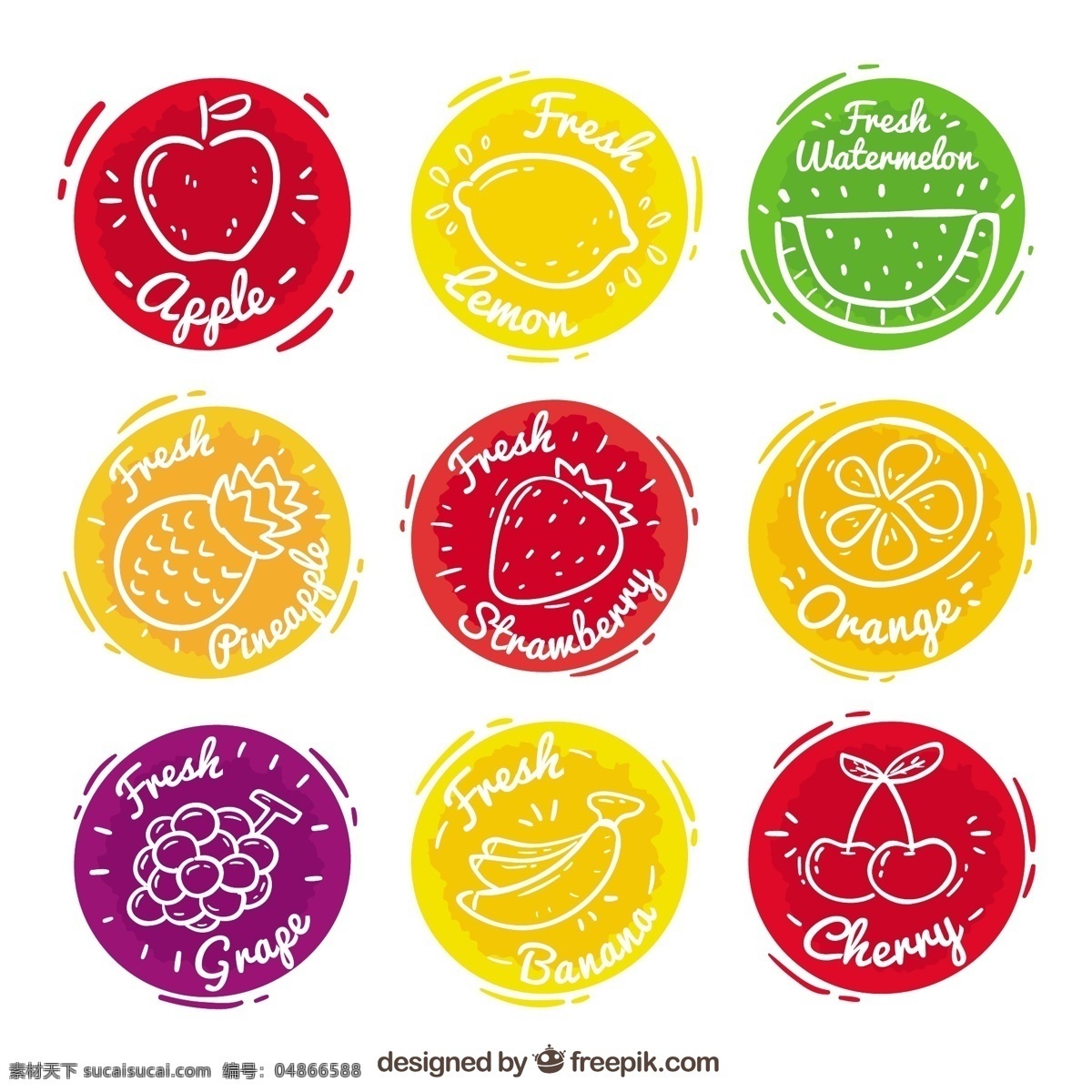 九 种 彩色 果汁 标签 食物 夏天 水果 颜色 橙子 热带 苹果 饮料 圆 天然 香蕉 健康 草莓 菠萝 柠檬 吃 健康食品