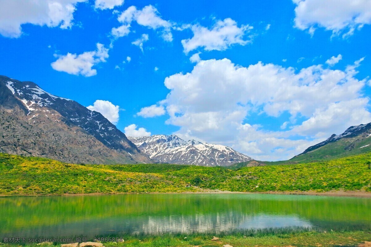 蓝天 白云山 脉 湖泊 白云 山脉 景观 风景 秀丽 风景图片 自然景观 自然风景
