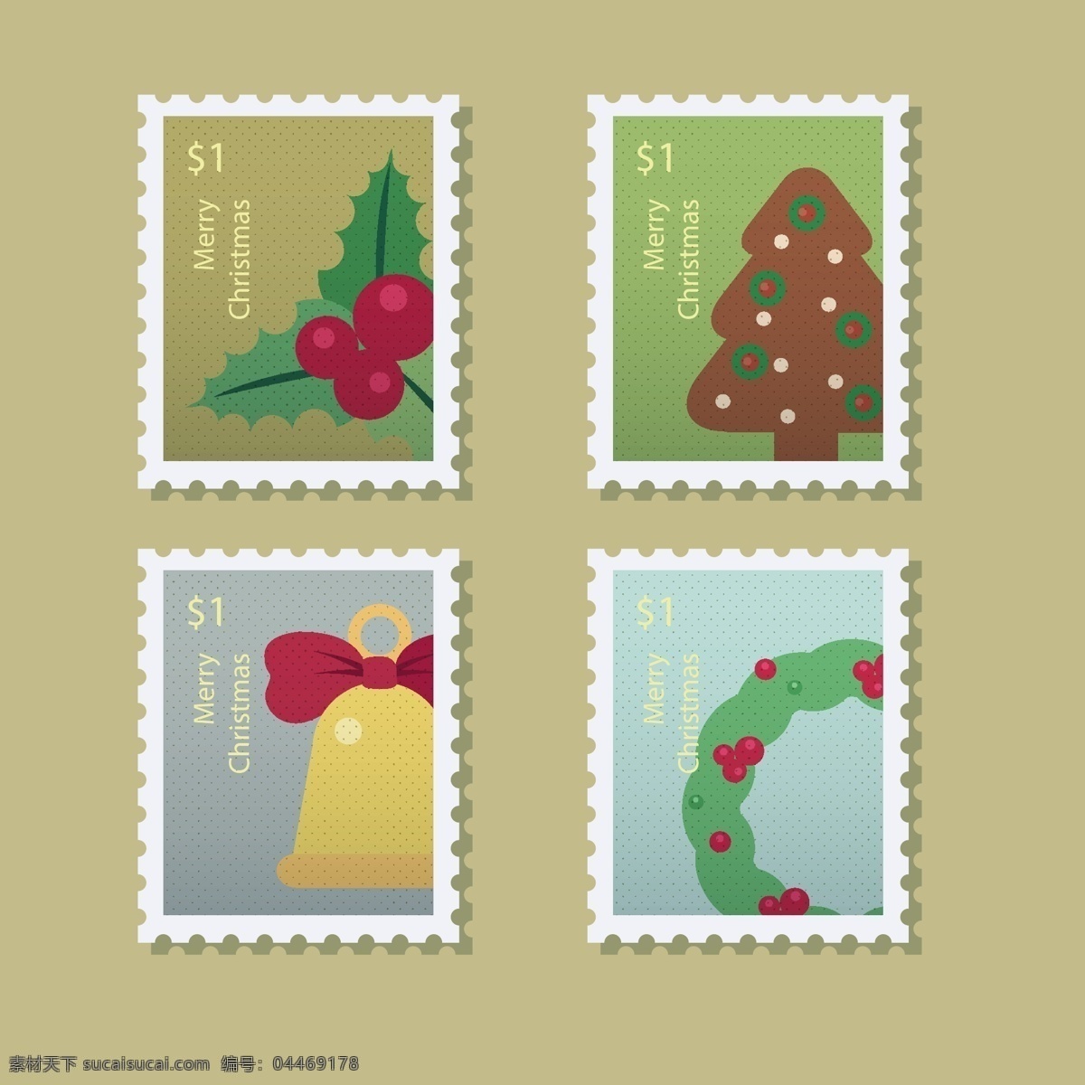 圣诞 元素 邮票 圣诞邮票设计 圣诞邮票