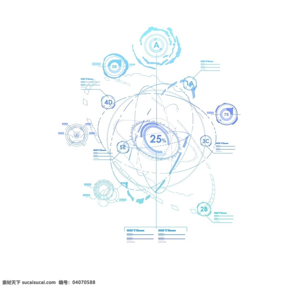 蓝色 炫 酷 科技 装饰 图案 环形 卡通手绘 抽象立体 创意创新 装饰图案 高科技 抽象效果 科技感 炫酷 星球