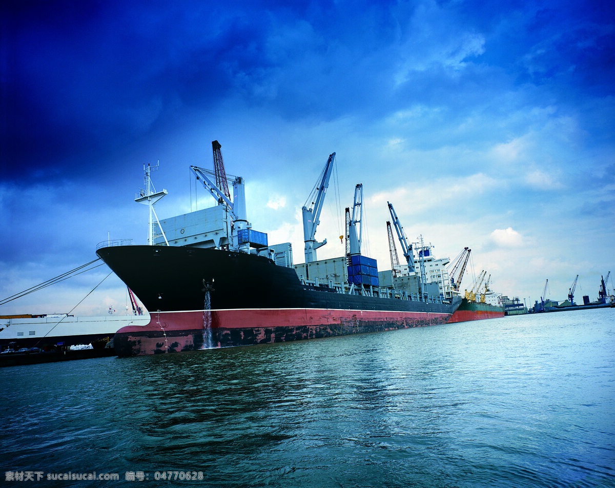 货船图片素材 工业生产 港口 码头 船只 货柜 海上运输 货船 现代科技