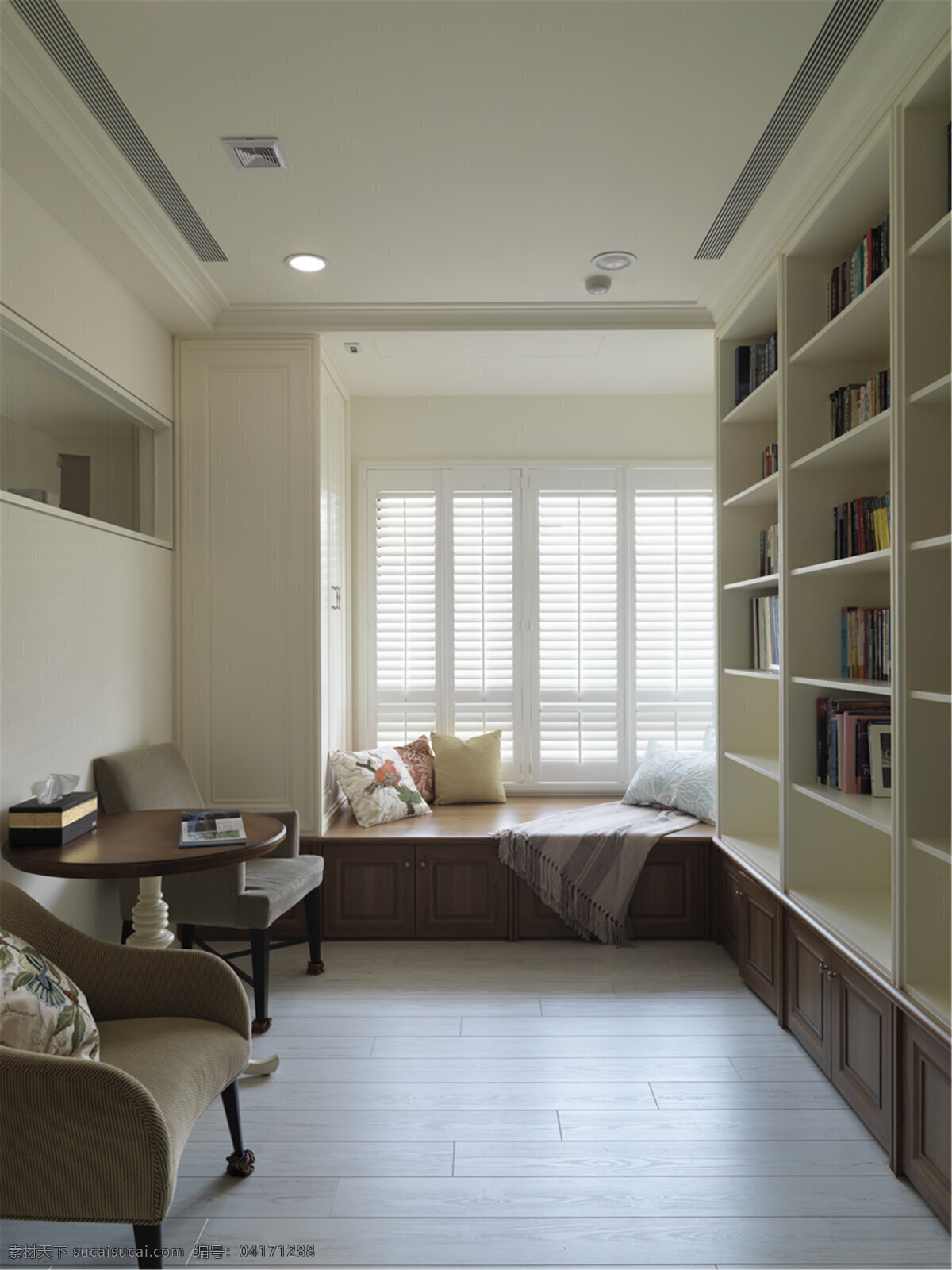 美式 简约 书房 书柜 窗户 设计图 家居 家居生活 室内设计 装修 室内 家具 装修设计 环境设计