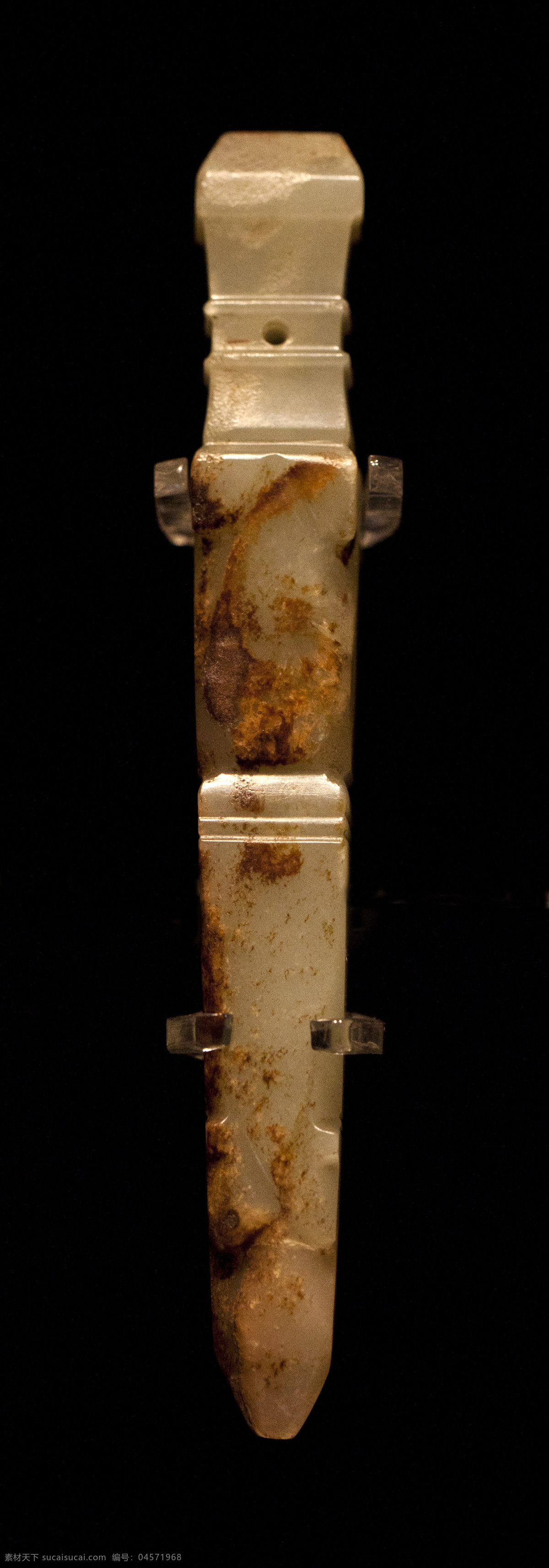 玉弦纹柄形器 商 玉器 柄形 节 古玉 文物 收藏 首都 博物馆 玉石器 传统文化 文化艺术