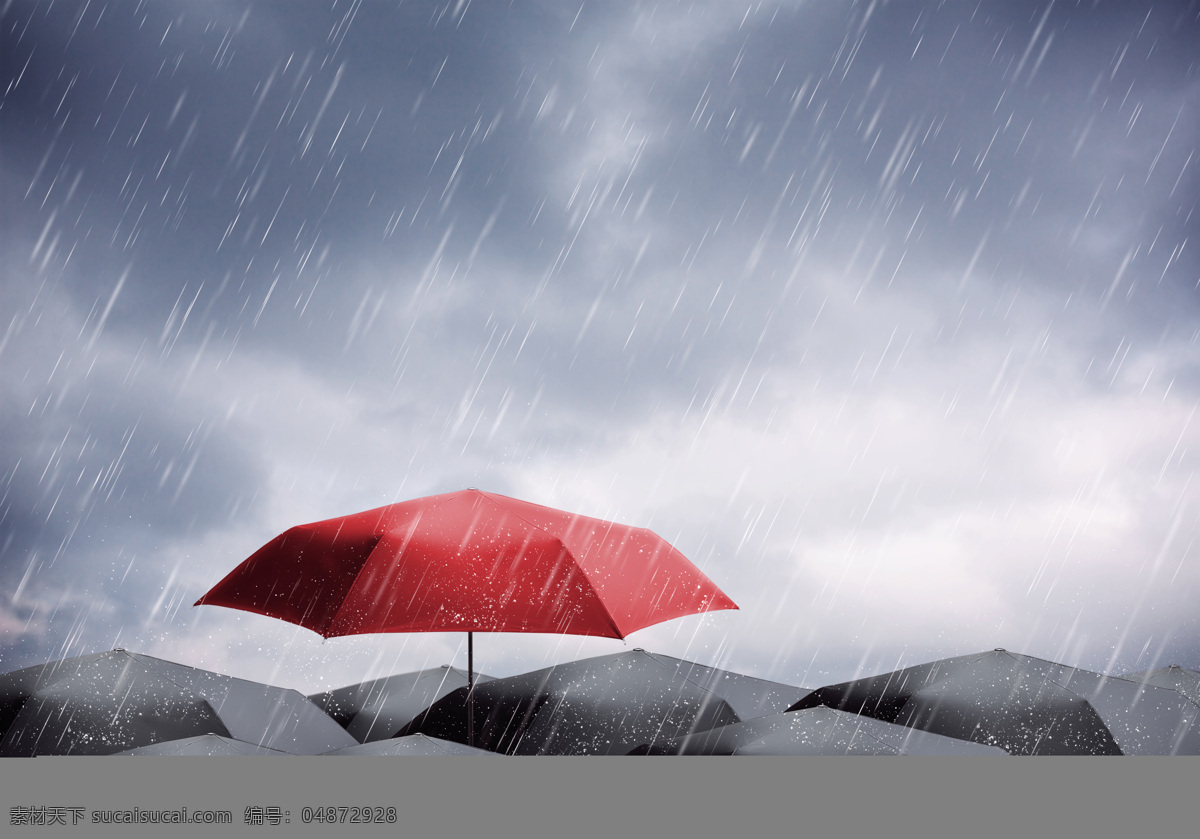 雨 中 伞 红伞 黑伞 雨中 大雨 淋雨 下雨 雨天 天气 山水风景 风景图片
