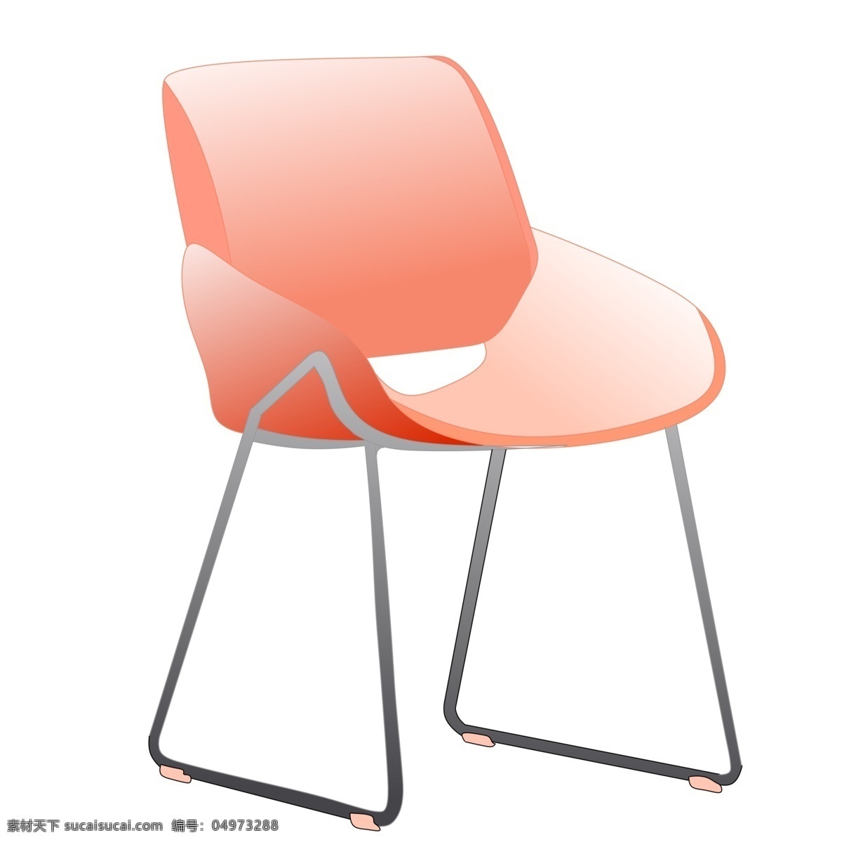 创意 红色 卡通 座椅 红色休闲椅子 红色椅子 卡通椅子插画 桌椅 家具 精美的家具 家具插画
