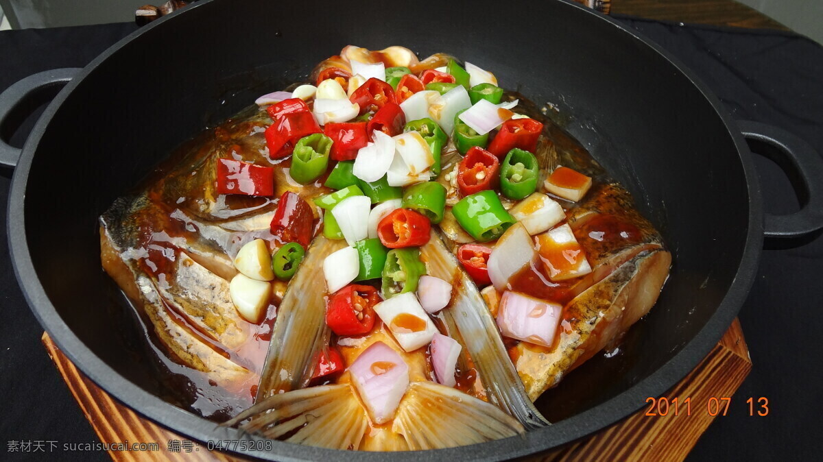古法焗鱼头 炖鱼头 鱼头汤 传统美食 餐饮美食