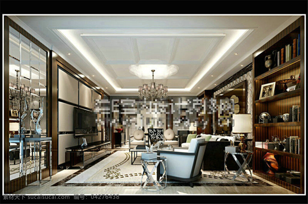 室内 客厅 3d 模型 设计素材 室内模型 室内装修 装饰客厅 建筑装饰 装饰 室内装饰 max 黑色