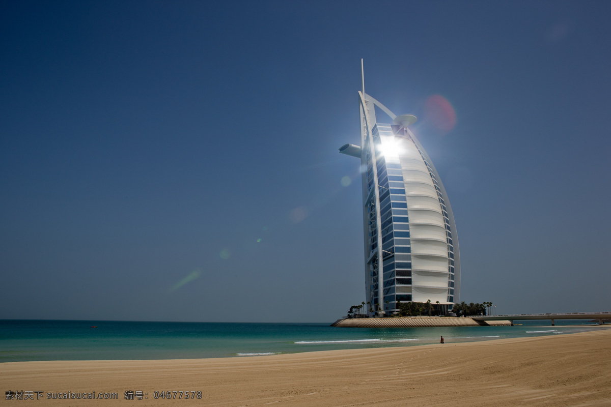 迪拜帆船酒店 阿联酋 迪拜 帆船 酒店 晕光 海滩 建筑摄影 建筑园林