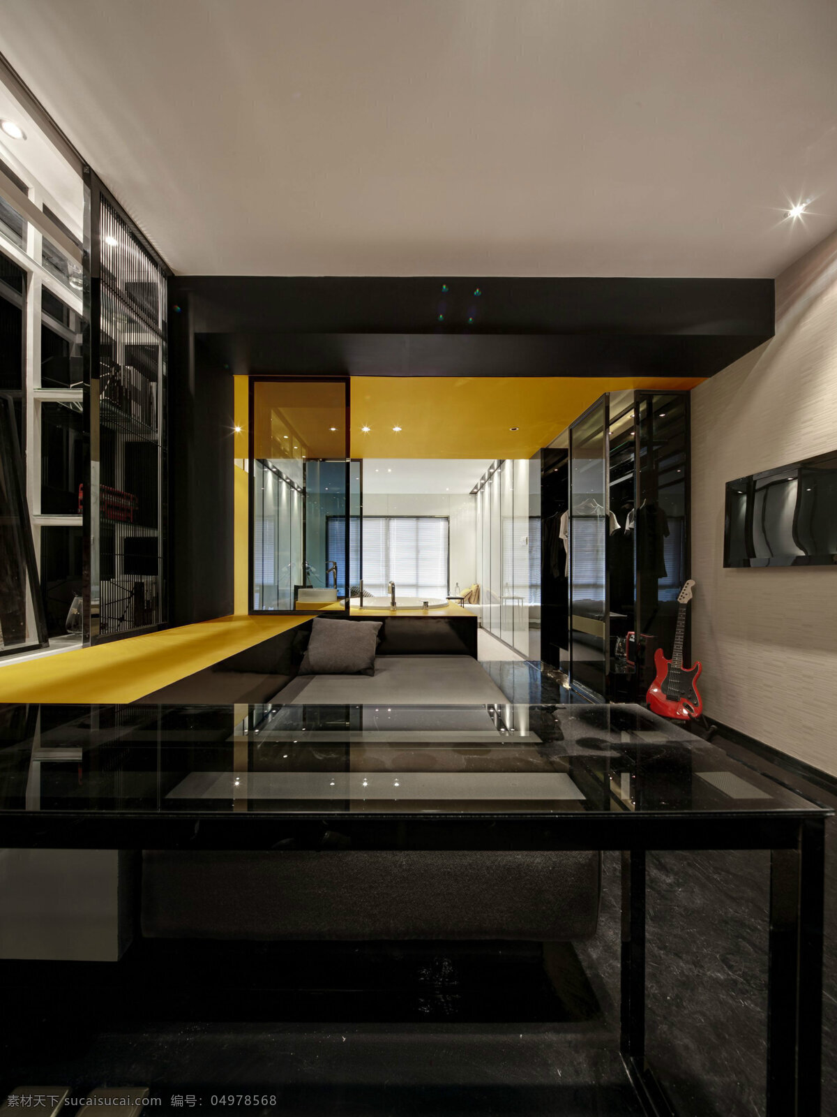 黑色 简约 家居 现代 效果图 客厅 软装效果图 室内设计 展示效果 房间设计家装 家具