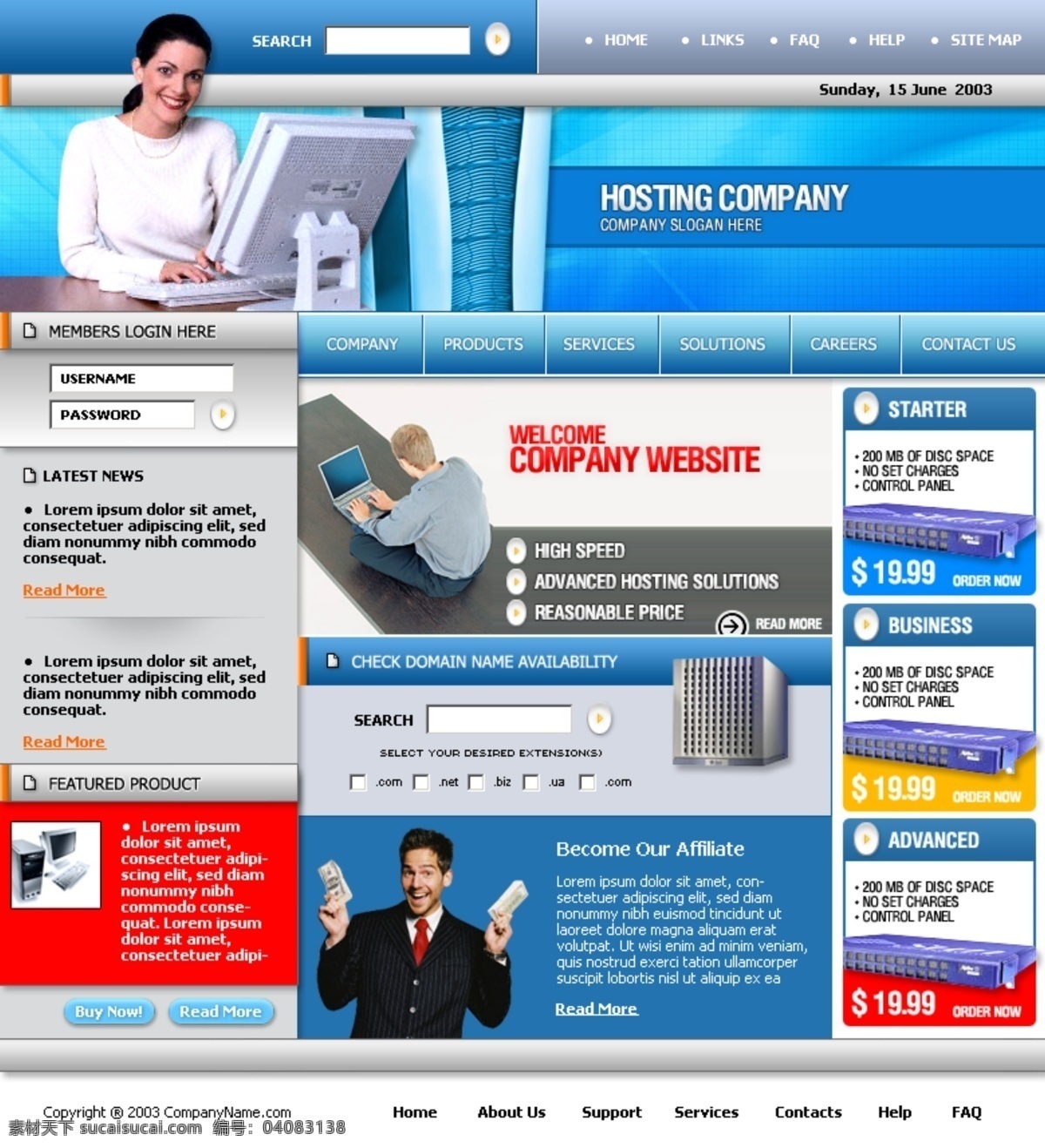 欧美 商业 网页模板 电脑 红色 精美 蓝色 模板 其他模板 人物 网页 英文 源文件 网页素材