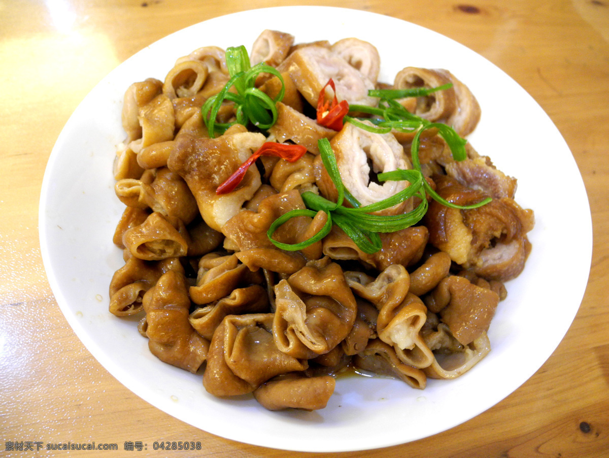 私房菜 闽南美食 香卤大肠 卤水大肠头 葱丝 辣椒丝 中华美食 餐饮美食 传统美食