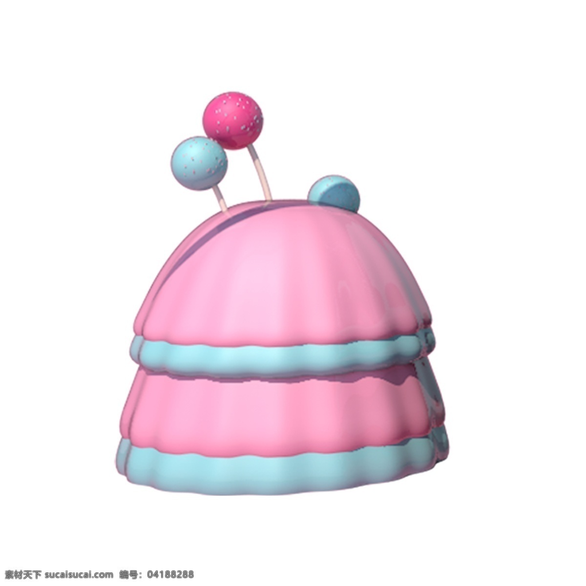 粉色 创意 圆弧 蛋糕 食物 元素 圆球 棒棒糖 美食 卡通插画 层次 纹理 喜庆 生日蛋糕 甜食
