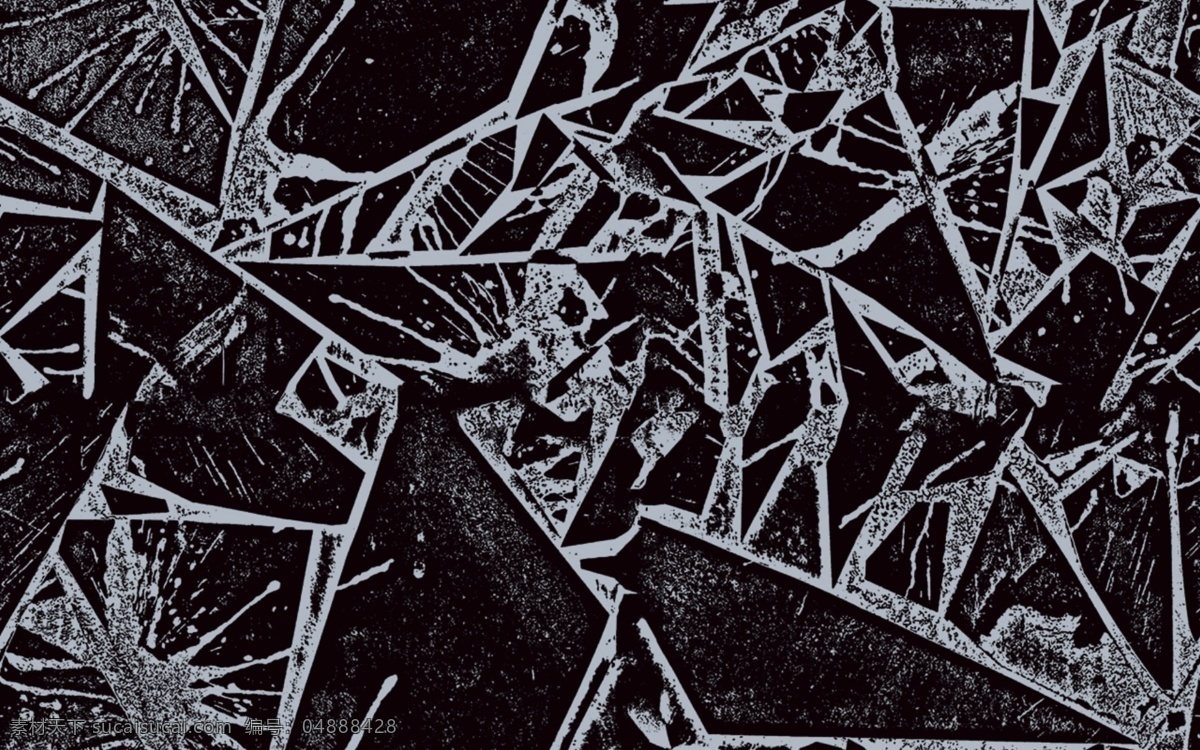 男装 数码印花花型 抽象 线条 喷溅 不规则网格 黑白 底纹边框 抽象底纹