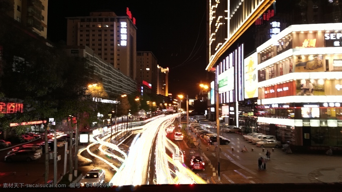 繁华的街道 繁华 街道 霓虹灯 时间 黑夜 旅游摄影 国内旅游