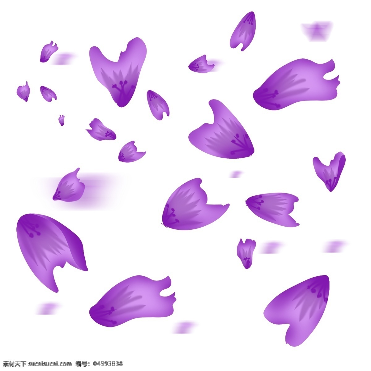 手绘 漂浮 紫色 花瓣 漂浮的花瓣 紫色花瓣 绣球花瓣 飞舞的花瓣 飘落的花瓣 唯美 浪漫 花落