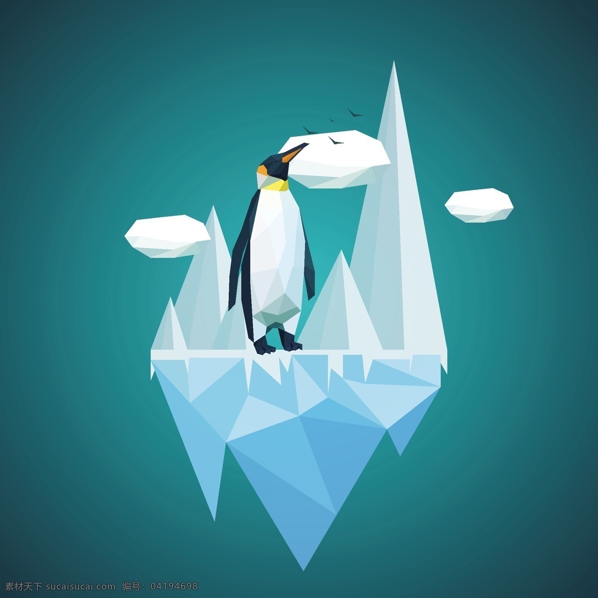 创意 企鹅 冰山 背景 图 广告背景 广告 背景素材 背景图 蓝色背景 南极 动物 可爱 蓝色底纹 背景底纹 底纹