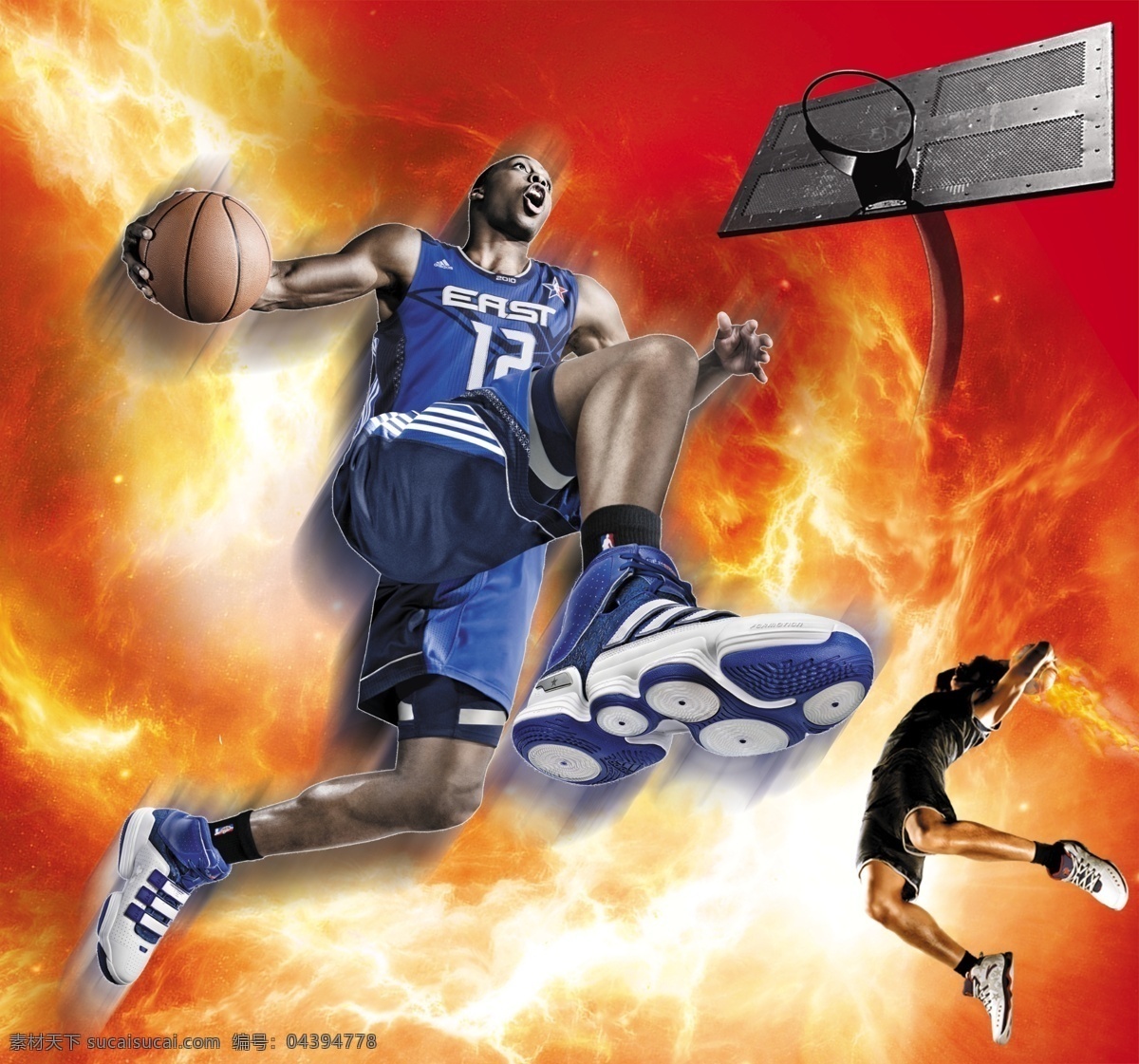 篮球明星海报 篮球明星 打篮球 火 释放真我 篮球海报