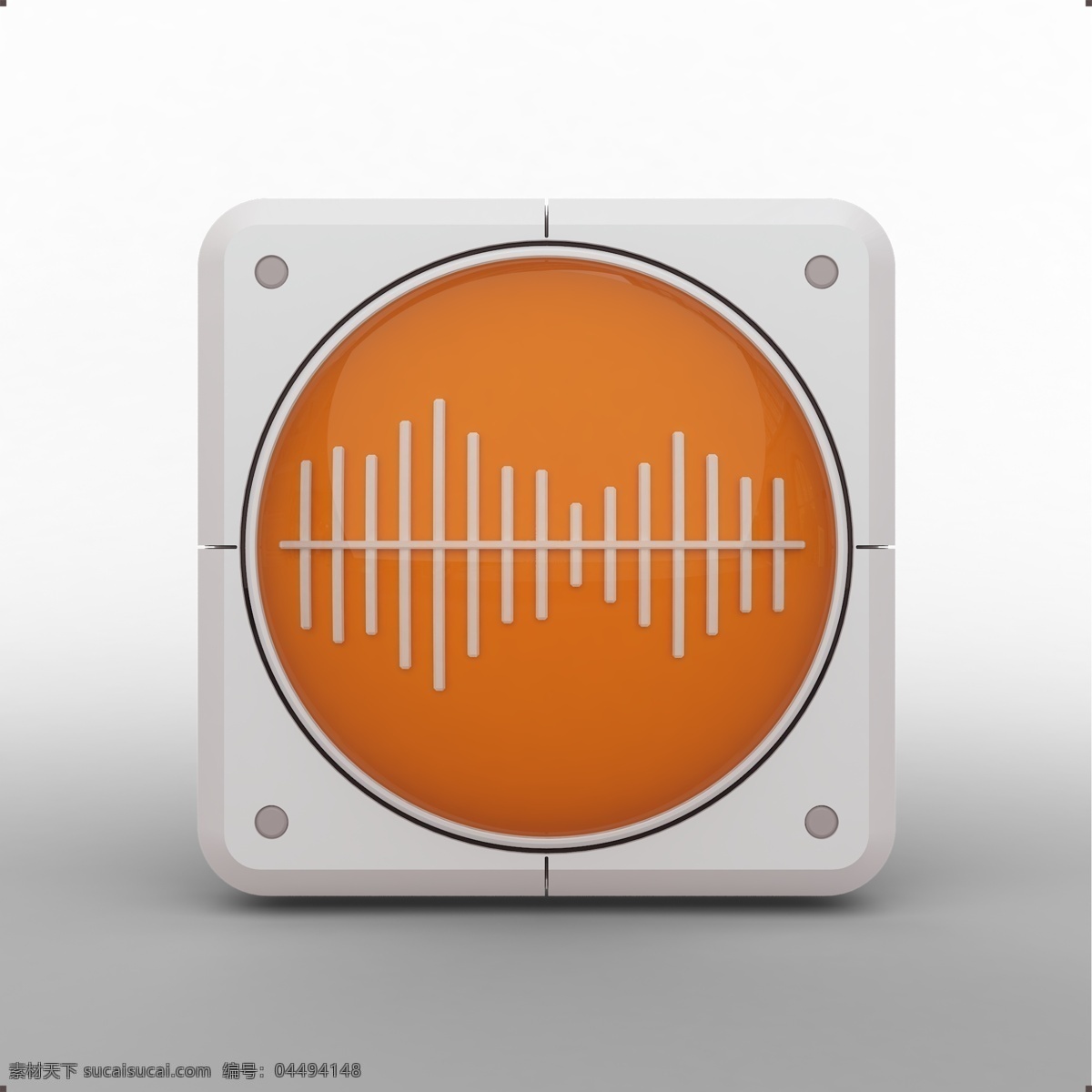 三维 立体 录音 icon 音频 波段 频段 录音器 录音功能 立体图标 三维图标 系列图标 系统应用 应用图标 app图标 logo 手机应用