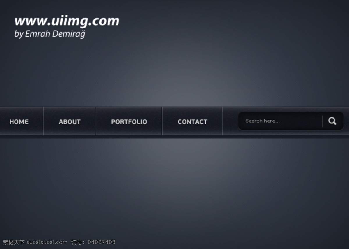 黑色 质感 网站导航 条 ui界面设计 搜索框 网页设计素材 网页素材 导航菜单