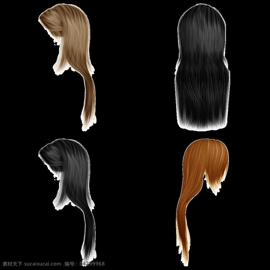 四 种 女人 头发 免 抠 透明 图 层 漂亮头发图片 头发图片素材 黑头发 奶茶色头发 黑色头发图片 头发抠图 高档仿真假发 欧美假发 女人头发 漂亮假发 假发头套 真人头发