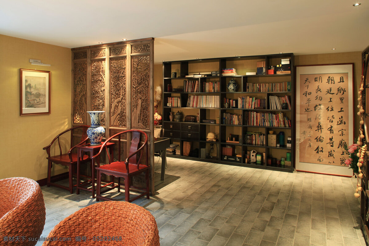 中式 书房 参考 室内 家居装饰素材 室内设计