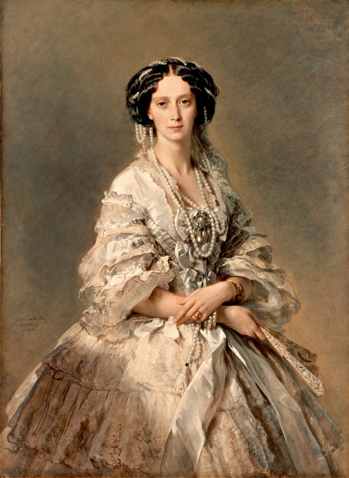 弗朗索瓦 德罗芙娜肖像 油画 皇后 德罗 芙娜 肖像 人物 色彩 婚纱 高清油画 绘画书法 文化艺术