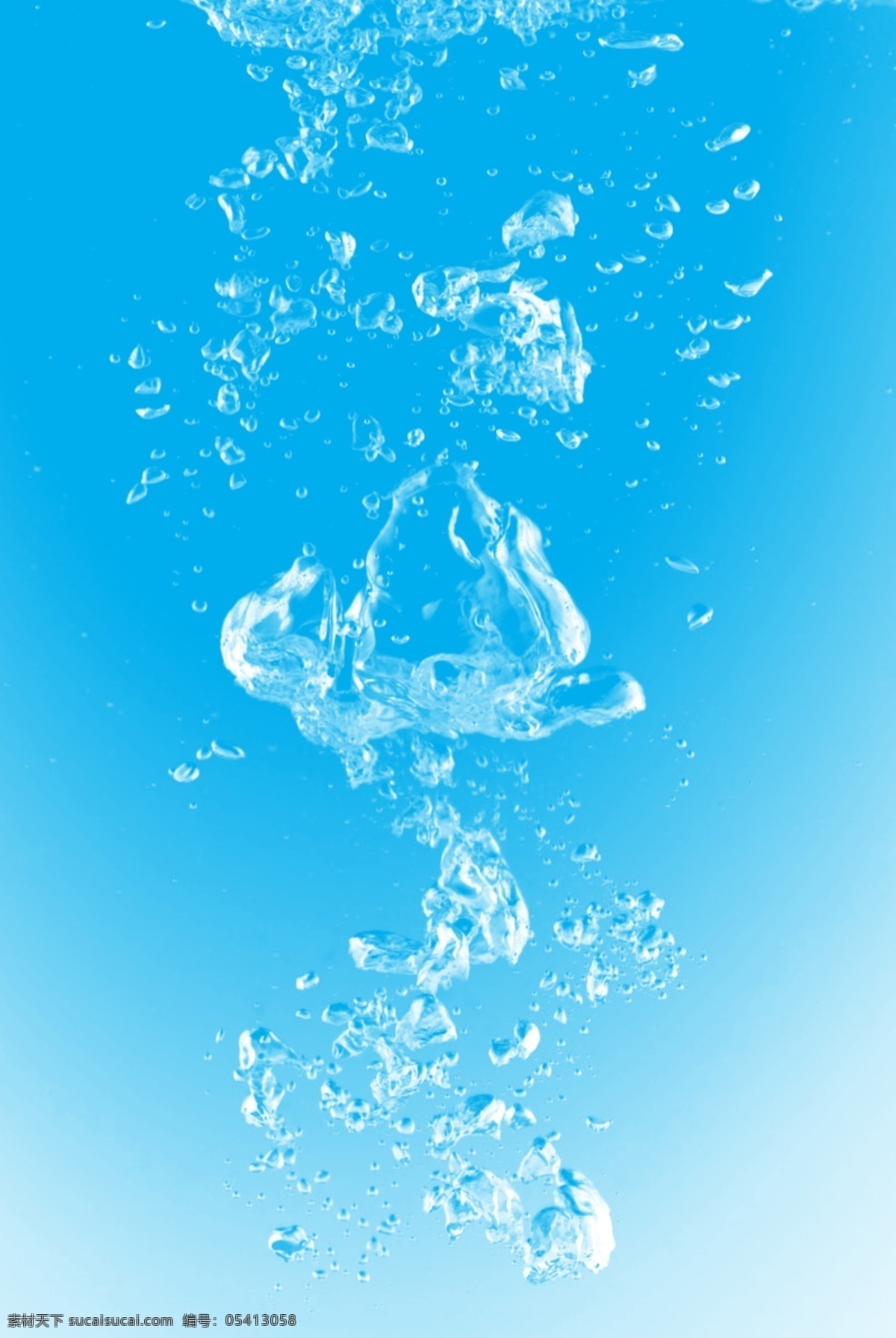 蓝色水泡泡 纯净水 上浮的水泡 连续水泡 蓝色水素材 水中气泡 分层素材 分层