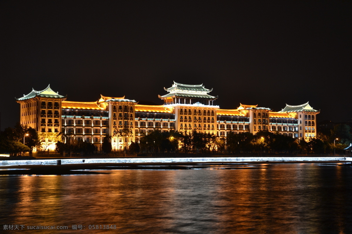 集美大学 集美 龙舟池 陈嘉庚 夜景 厦门 厦门风光 国内旅游 旅游摄影