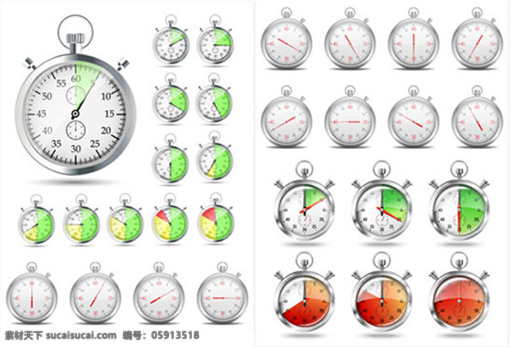计时器 设备 矢量 时间 秒表 创意 白色