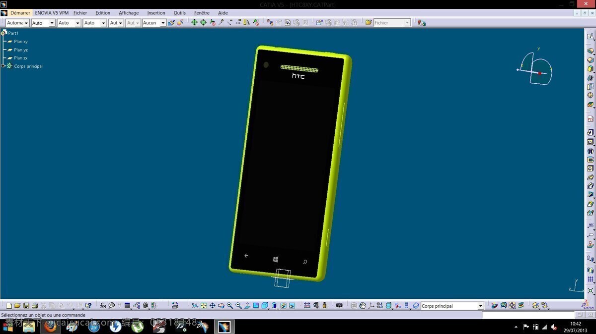 8x的黄色 htc windows 电话 黄色 智能手机 8x 3d模型素材 其他3d模型