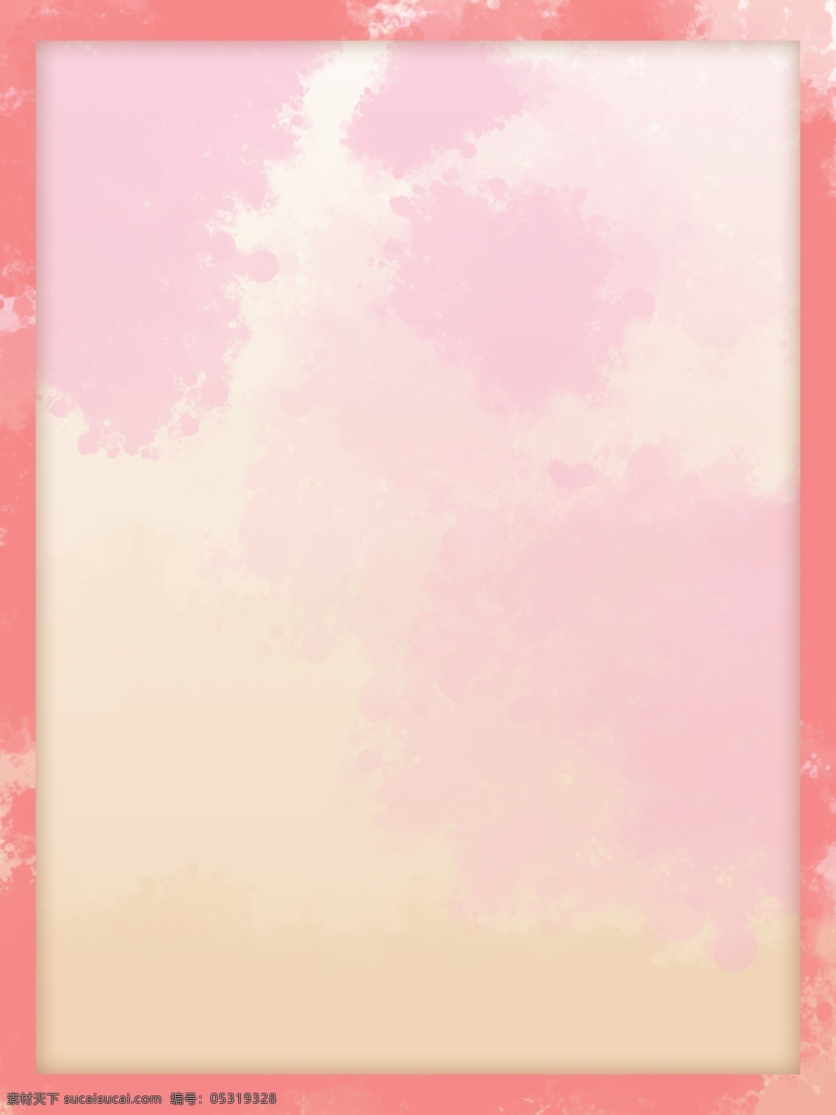 粉色 暖 调水 彩 质感 边框 背景 创意 简约 清新 暖调 水彩