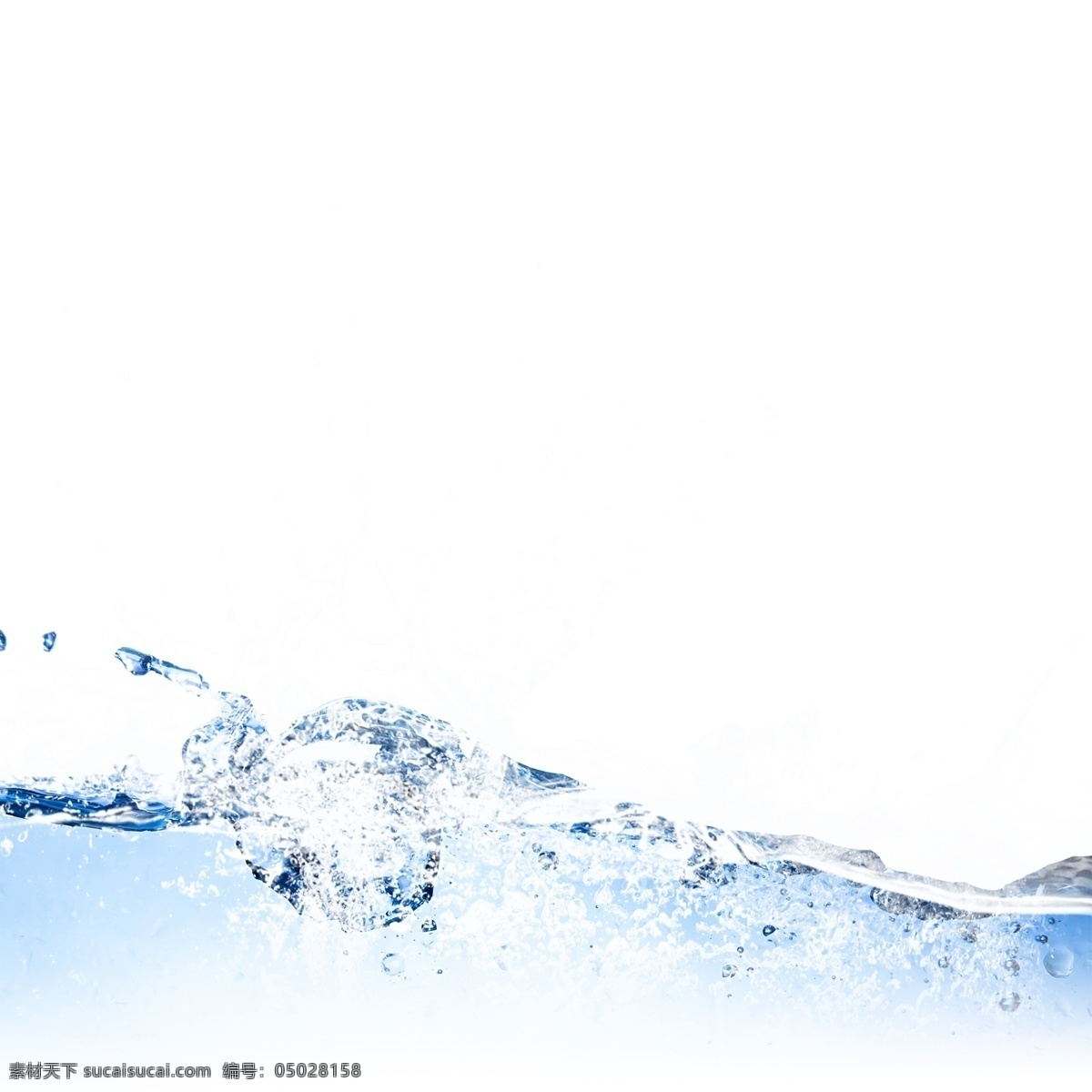 水 流水 波纹 水滴 元素 水波纹 白色 水花 喷溅 动感 水珠 蓝色水花 晶莹