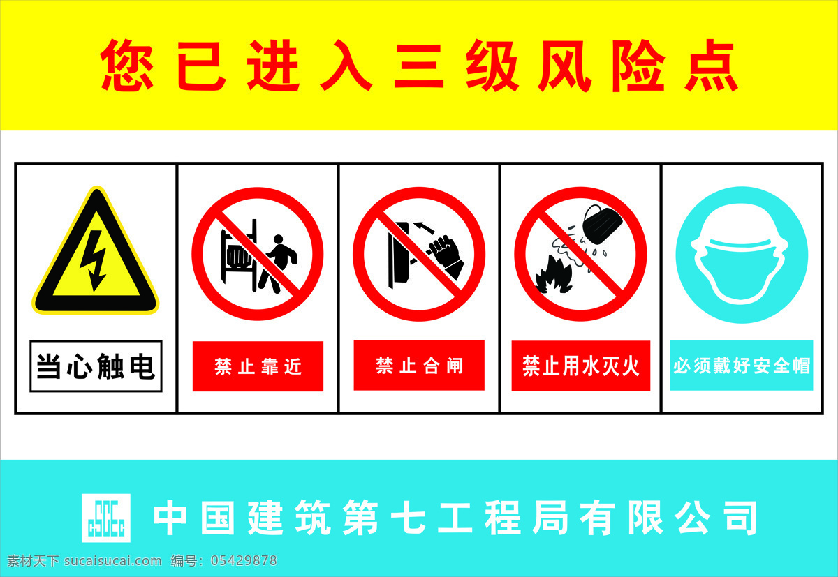 中国建筑 风险管控 风险点三级 风险牌 管控牌 风险点牌子 三级