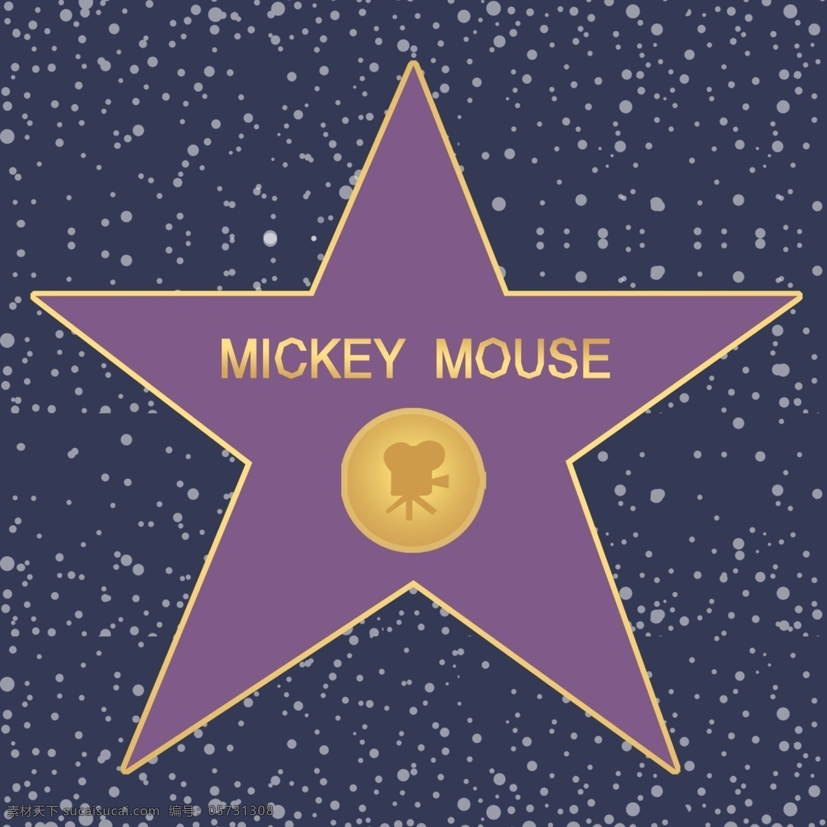 五角星地标 地标 慢摇吧 好莱坞 五角星 mickey mouse 风言叶语 其他模版 广告设计模板 源文件