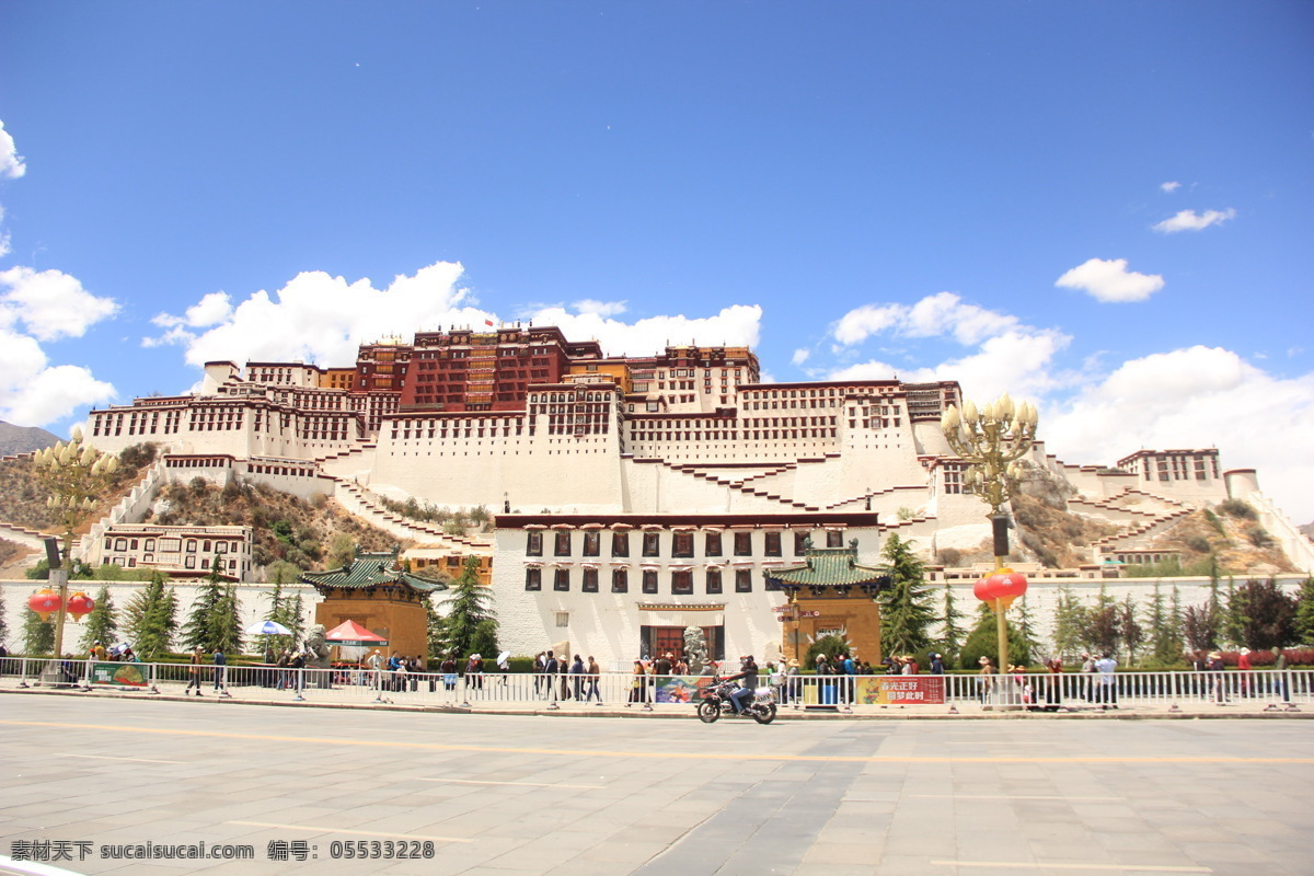 西藏 拉萨 布达拉宫 蓝天 白云 空气清新 风景 建筑园林 建筑摄影