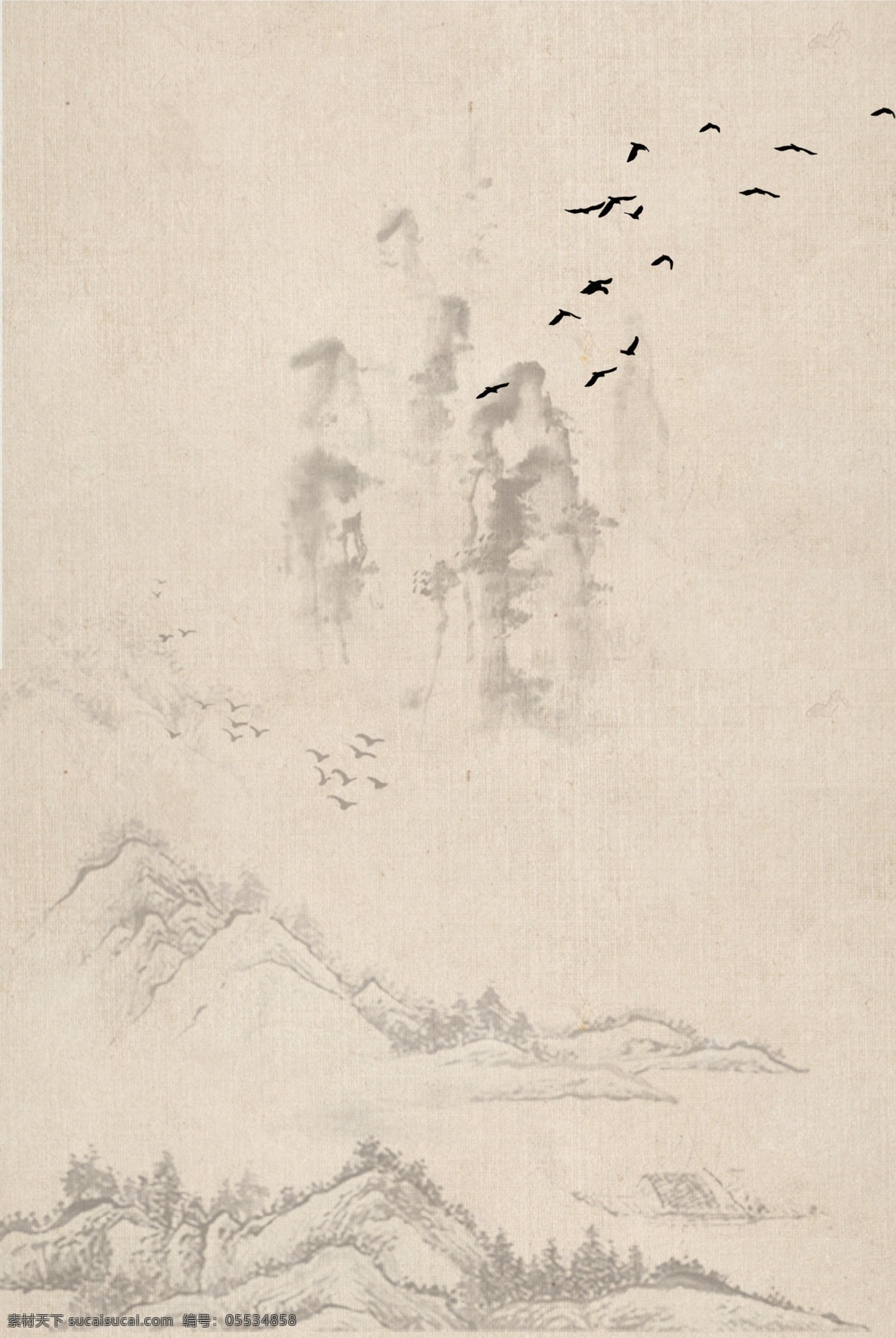 淡雅 水墨 古风 背景 质朴 复古 中国风 简约 质感 纹理 文艺
