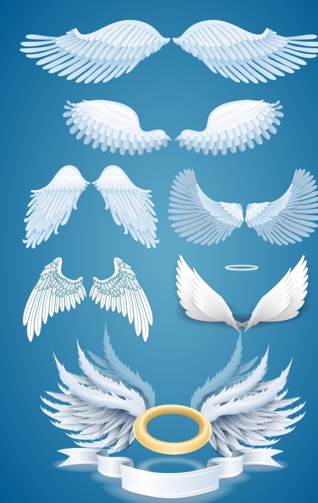 白色翅膀 翅膀 天使翅膀 白色天使翅膀 翅膀素材 白色 矢量 飞翔 图形图案