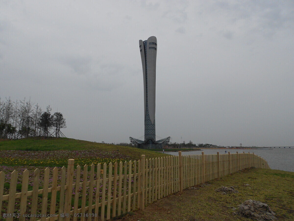 百花塔 锦州世博园 建筑 建筑设计 旅游 夏季 栅栏 海水 阴天 世博园 旅游摄影 国内旅游