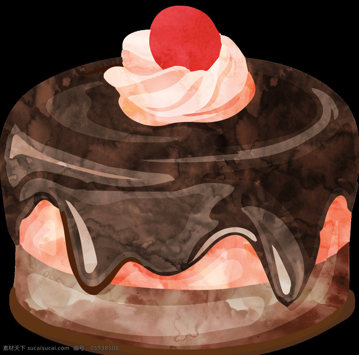 草莓 尖 蛋糕 卡通 透明 装饰 巧克力 透明素材 免扣素材 装饰图案