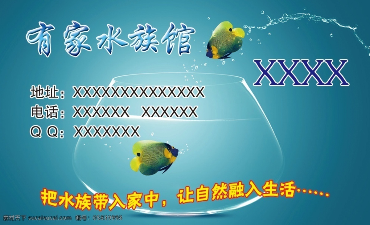 水族馆 名片 水族 鱼 鱼缸 名片卡 其他名片