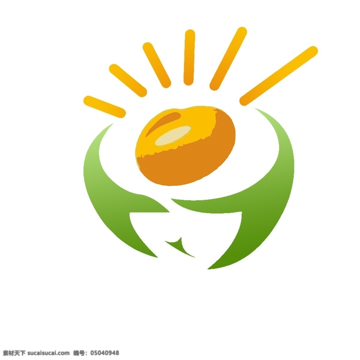 盛 豆制品 logo 绿色 sh变形 和盛 阳光
