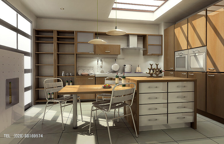 精华 厨房 3d 模型 带 贴图 室内 空间 3d模型素材 室内场景模型