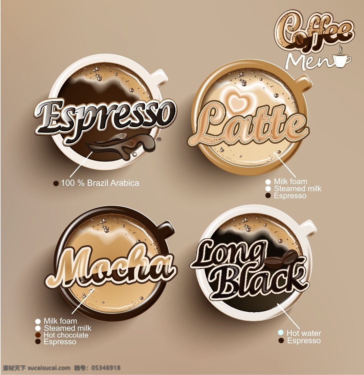 咖啡色 香 浓 咖啡 商标设计 矢量 咖啡商标设计 咖啡标签设计 香浓 飘香 时尚 徽标徽章标帖 标志图标 矢量素材 黄色